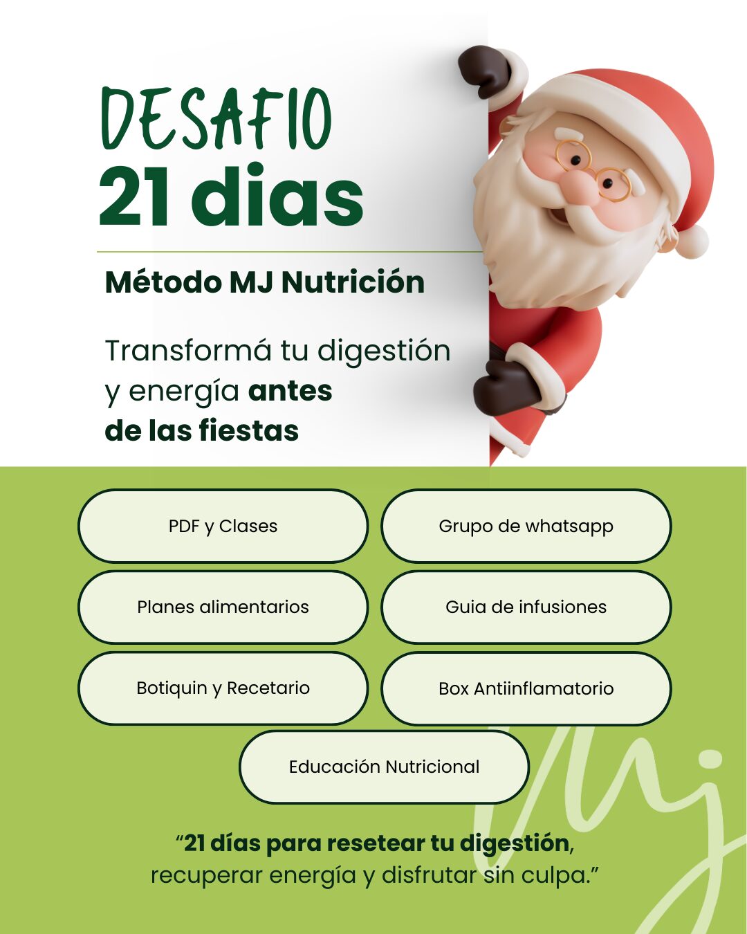 Desafío 21 Días para Desinflamarte y Llegar Liviana a las Fiestas
