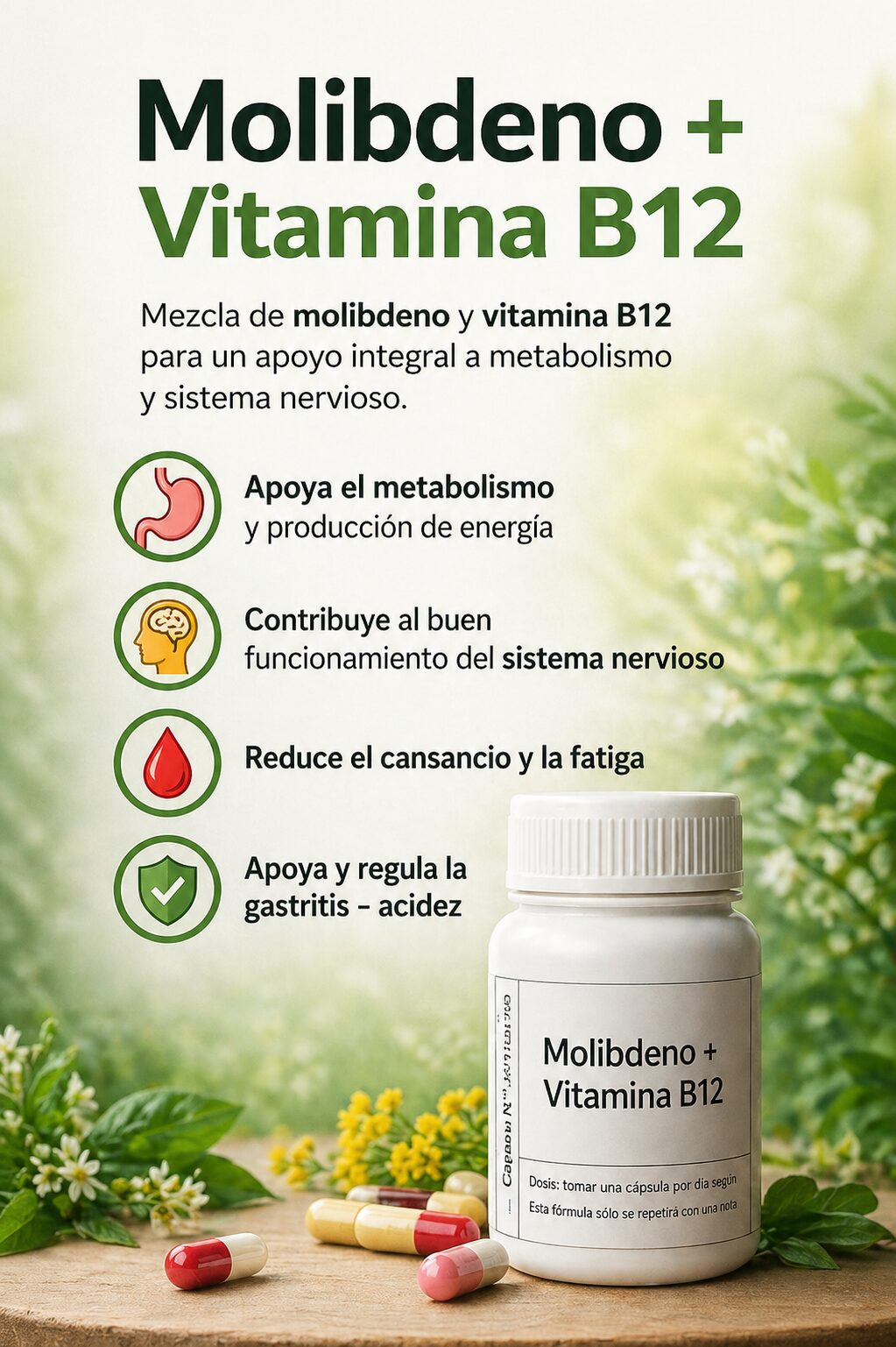 Molibdeno + Vit b12