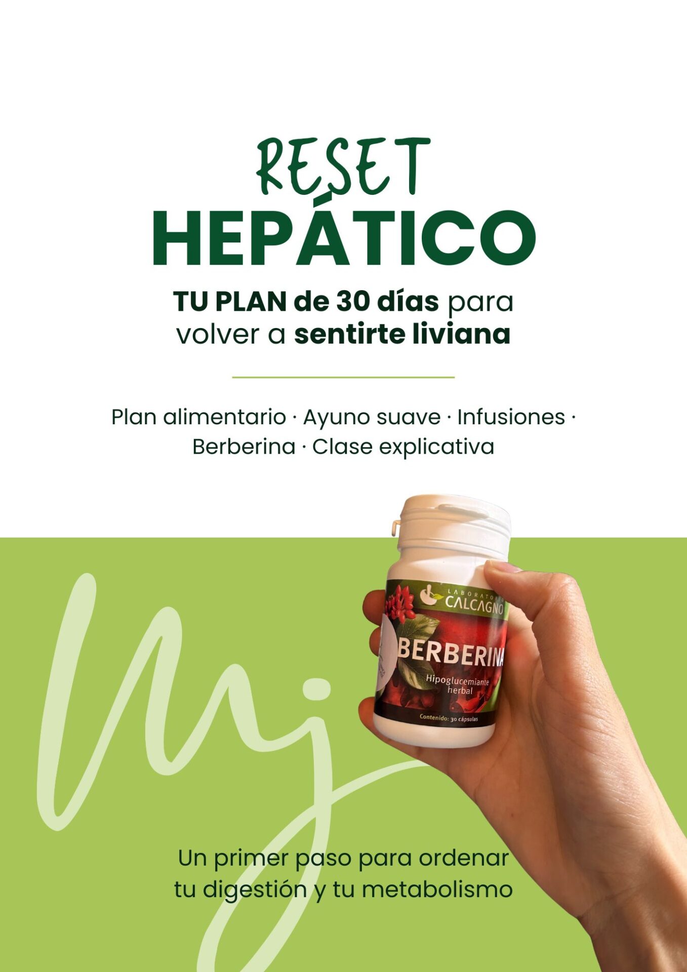 Reseteo Hepático MJ + Berberina 500 mg x 30 capsúlas
