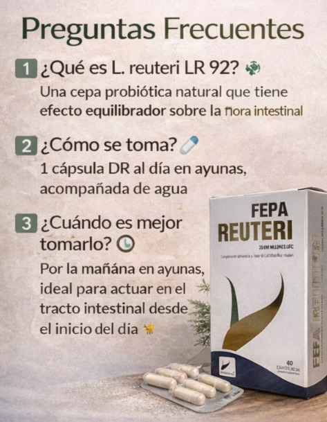 Fepa Reuteri – 40 cápsulas - imagen 2