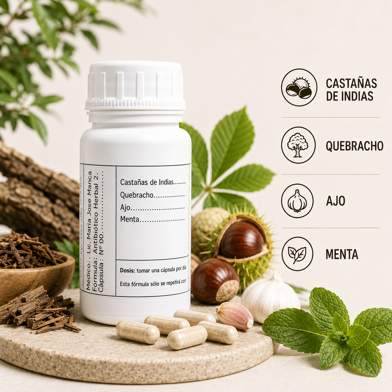Antibiótico herbal 2 x 30 cápsulas - imagen 2