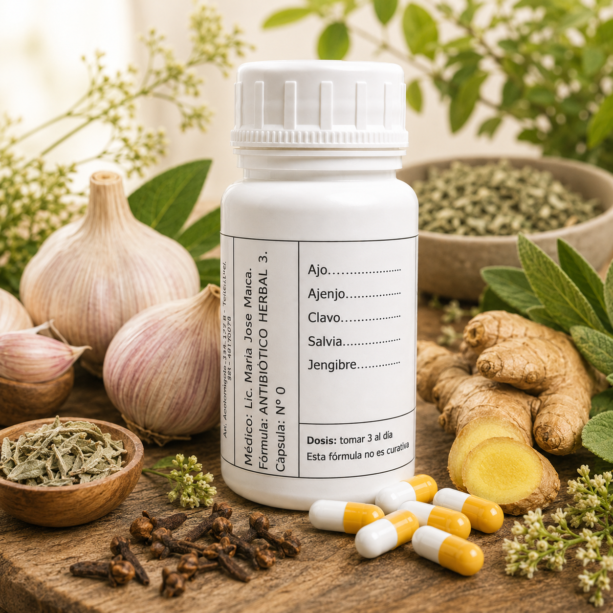 Antibiótico herbal 3 x 60 cápsulas - imagen 3