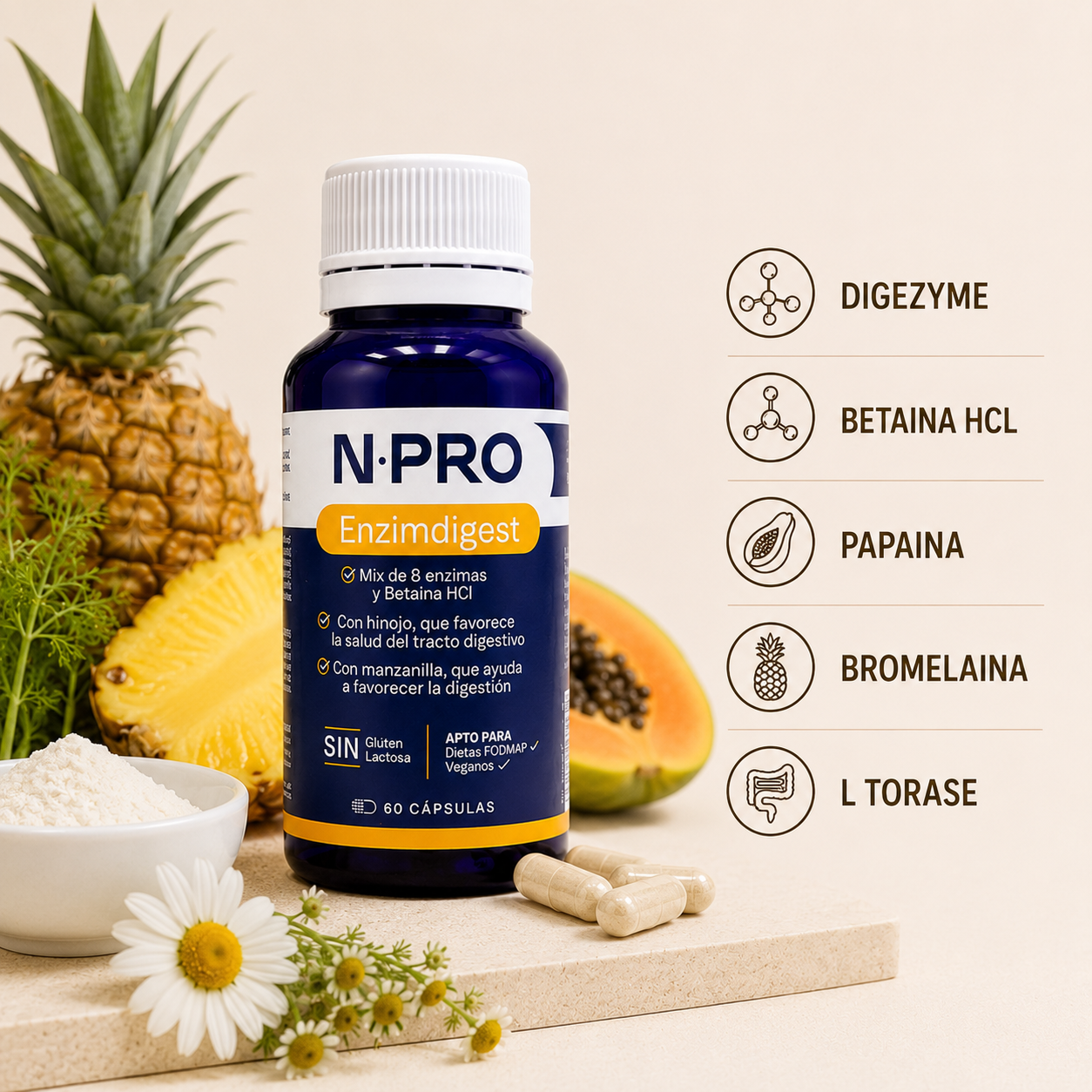 NPRO EnzimDigest – 60 cápsulas - imagen 2